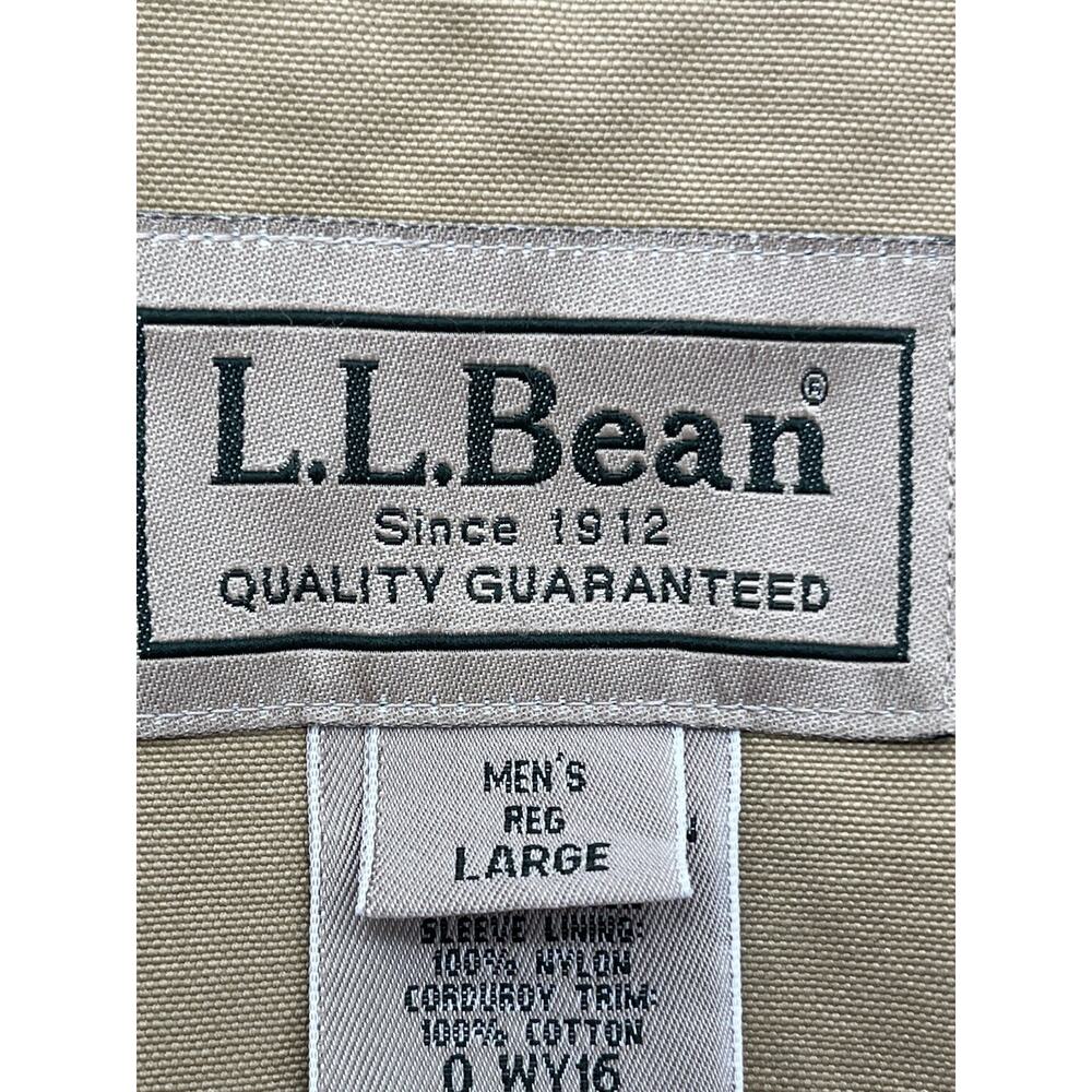 Vintage LL Bean Chore Barn Coat Corduroy Collar Flannel Lined Men’s Size Large - Picture 15 of 16
